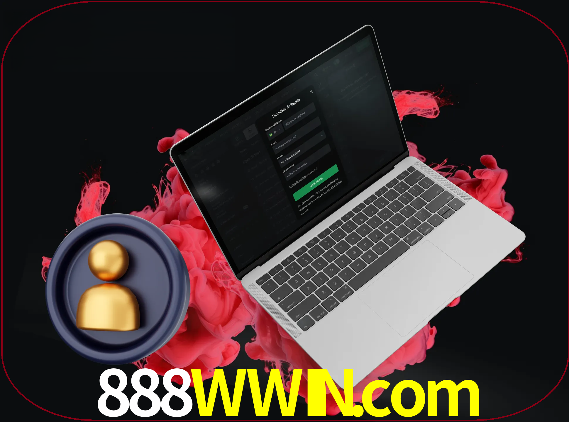 No cabeçalho do site 888wwin, clique no botão que o levará a um formulário especial onde terá de introduzir as suas informações actuais.