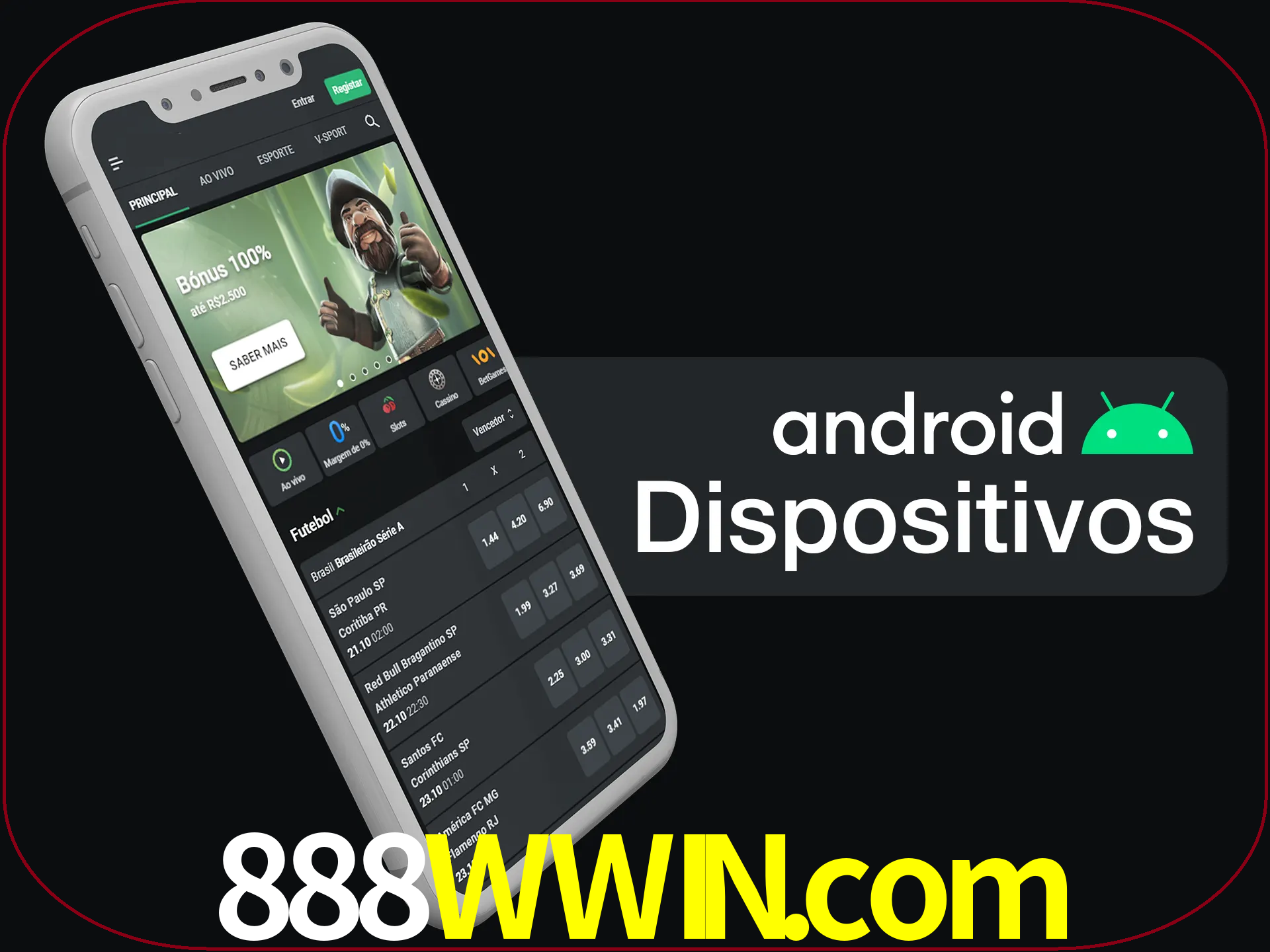O aplicativo suporta a maioria de todos os dispositivos Android.