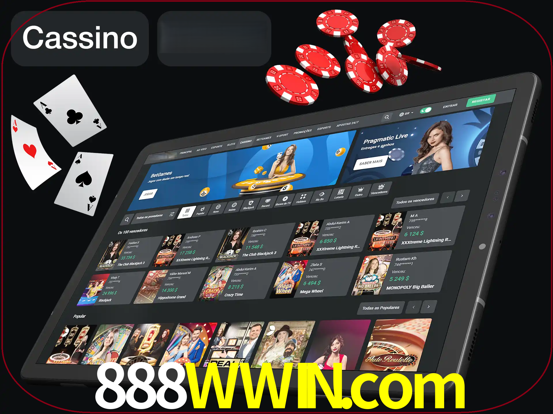 Jogue vários jogos de cassino em nosso cassino.