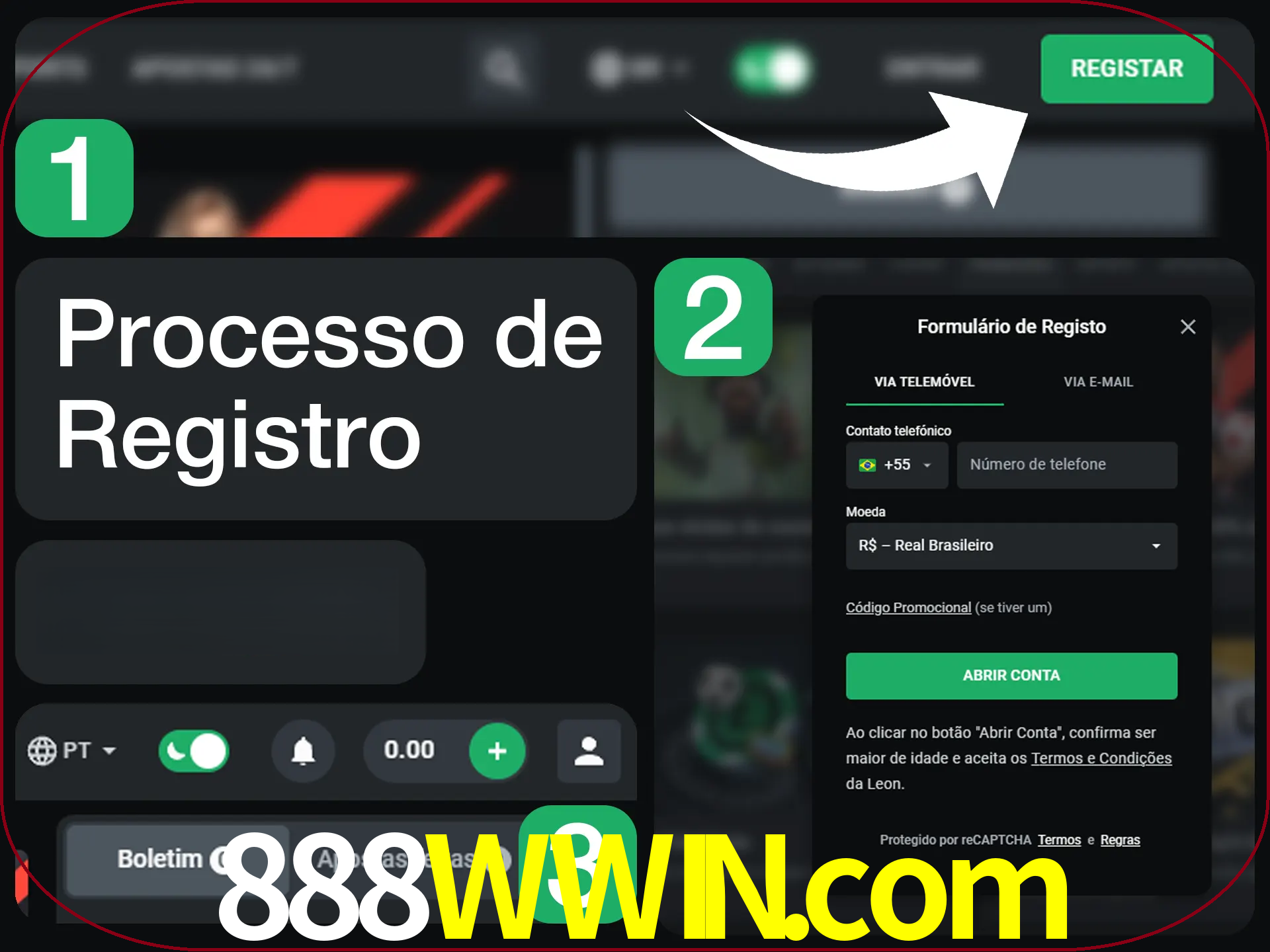 O processo de registro na LeonBet é simples.