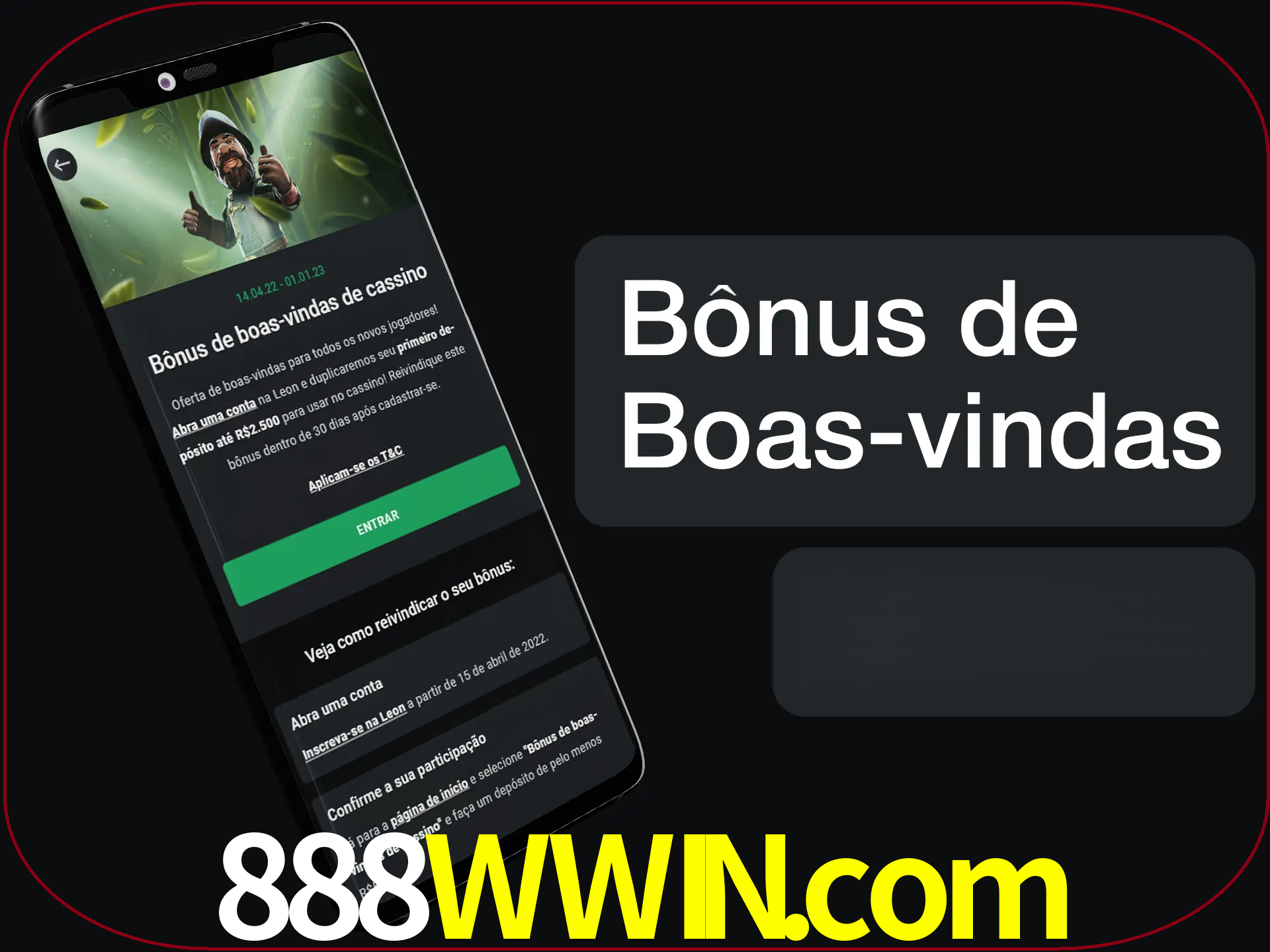 Não se esqueça de usar o bônus de boas-vindas.